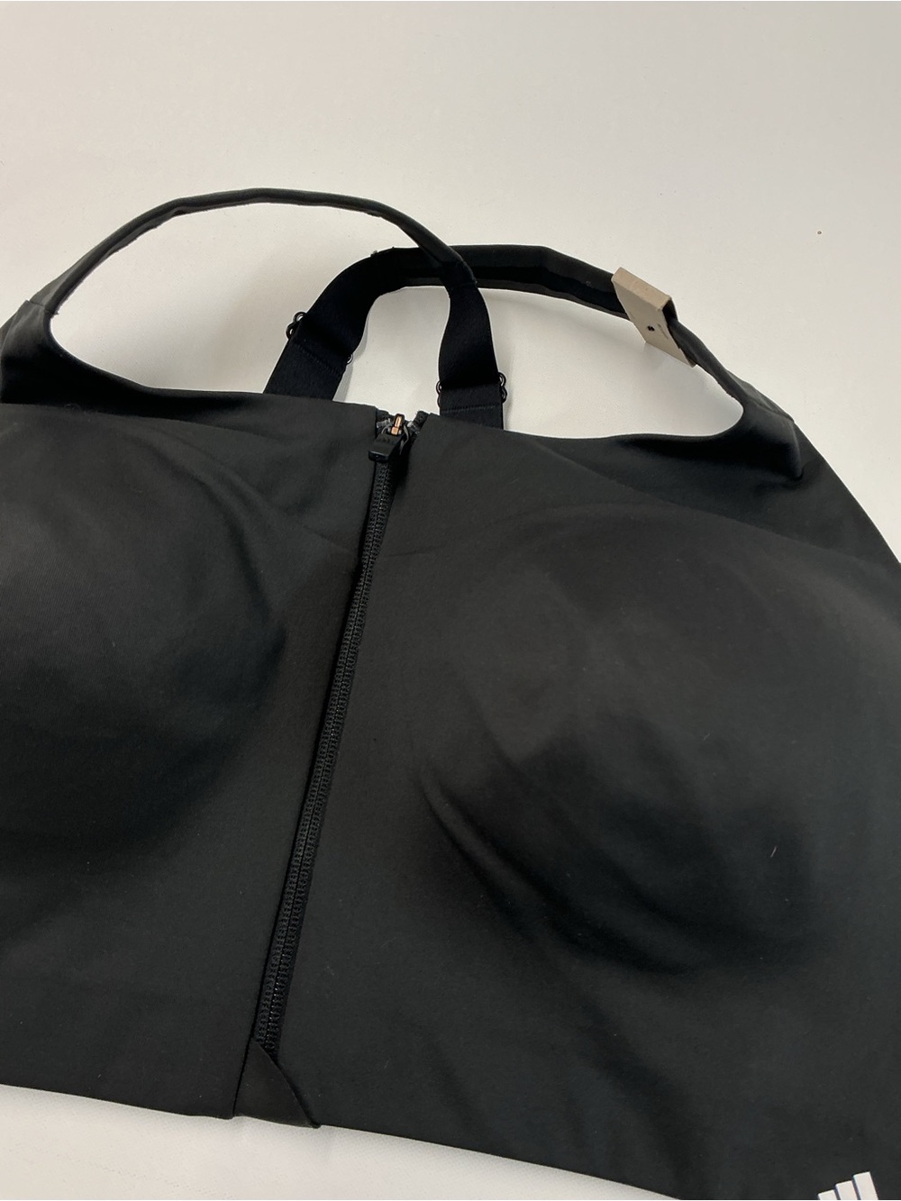 adidas Black Front-Zip High Neck Sports Bra - Picture 4 of 7